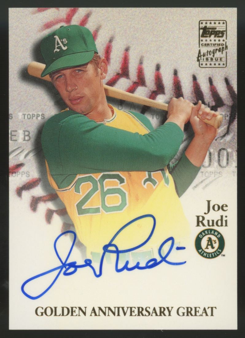 2000 Topps Joe Rudi Golden Anniversary Great Auto #GAA-JR