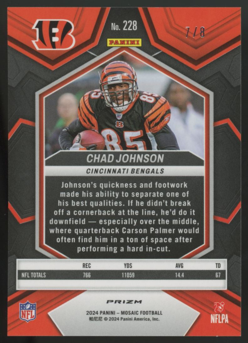 2024 Panini Mosaic Chad Johnson Green Sparkle /8 #228