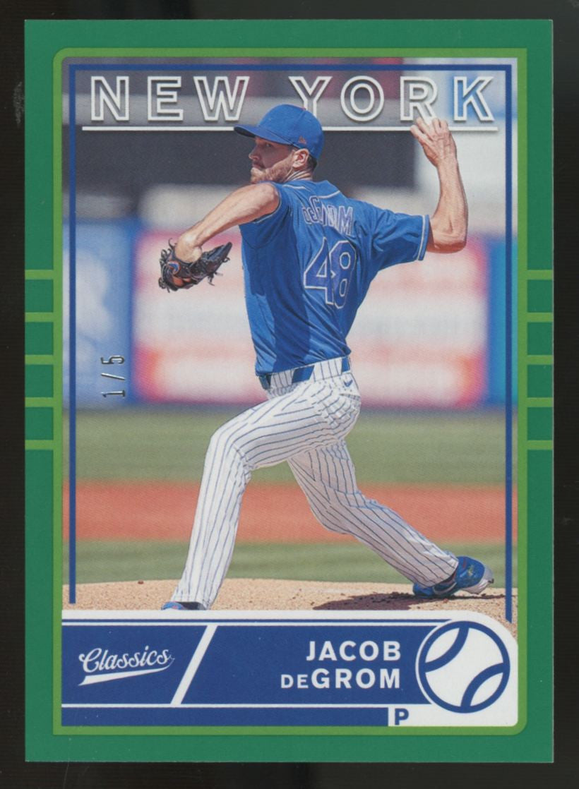 2020 Panini Chronicles Classics Jacob DeGrom Green /5 #22