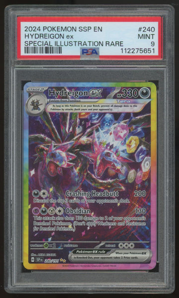 2024 Pokemon Hydreigon ex Surging Sparks SIR #240 PSA 9