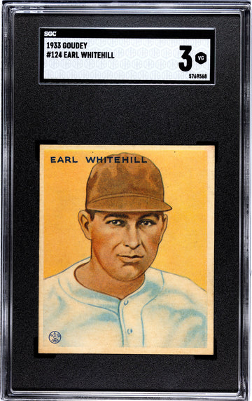 1933 Goudey Earl Whitehill RC #124 SGC 3