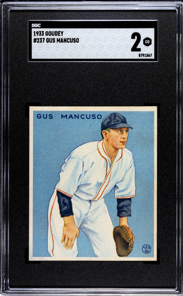 1933 Goudey Gus Mancuso RC #237 SGC 2