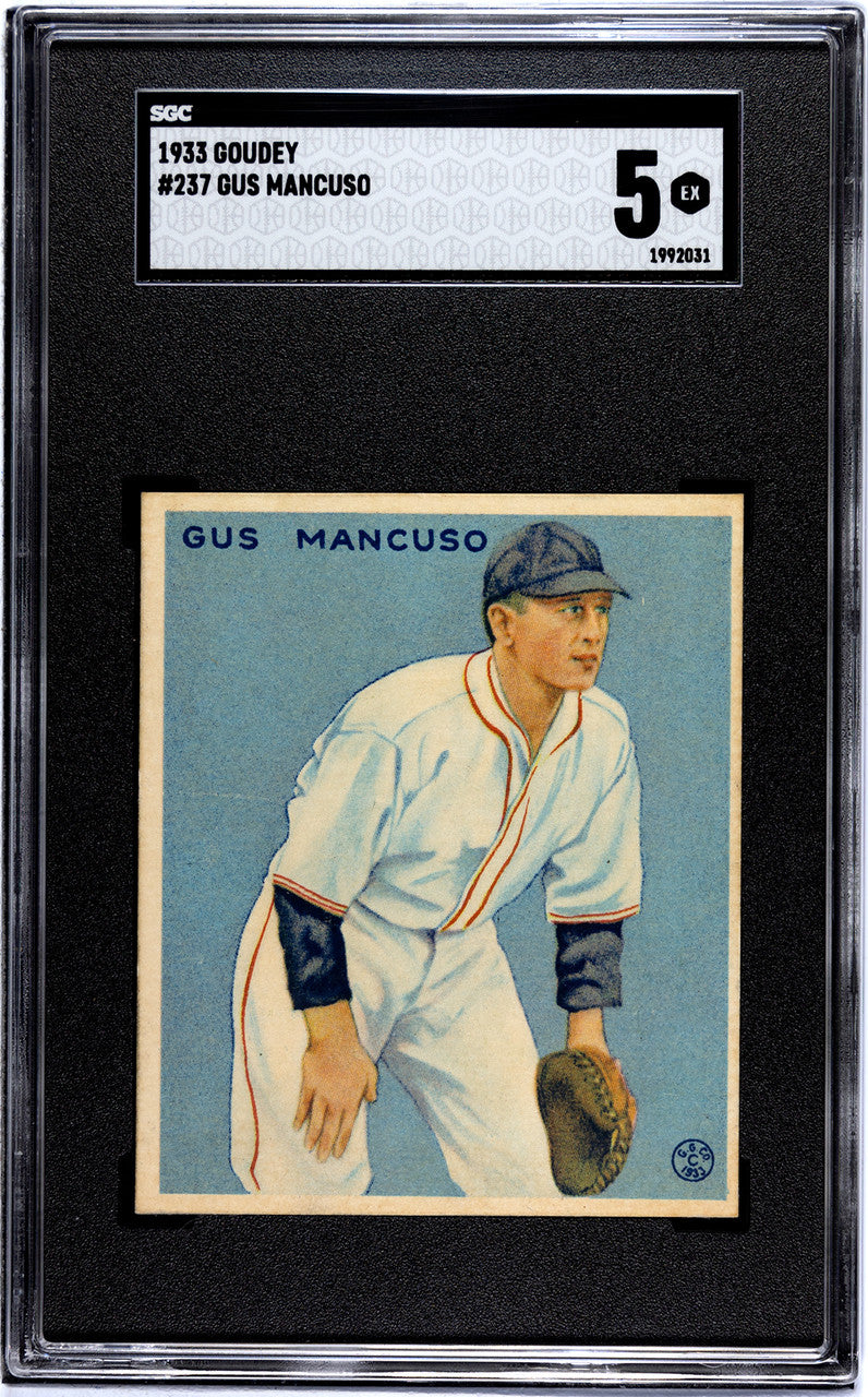 1933 Goudey Gus Mancuso RC #237 SGC 5