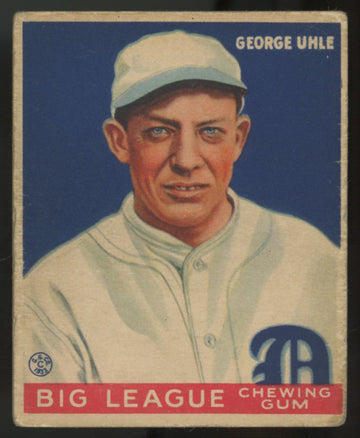 1933 Goudey George Uhle #100 G/VG