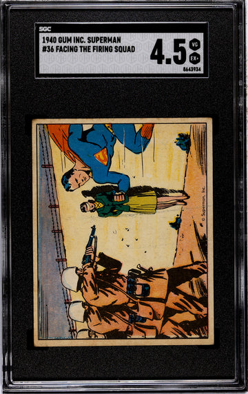 1940 Gum Inc Superman Facing The Firing Squad #36 SGC 4.5