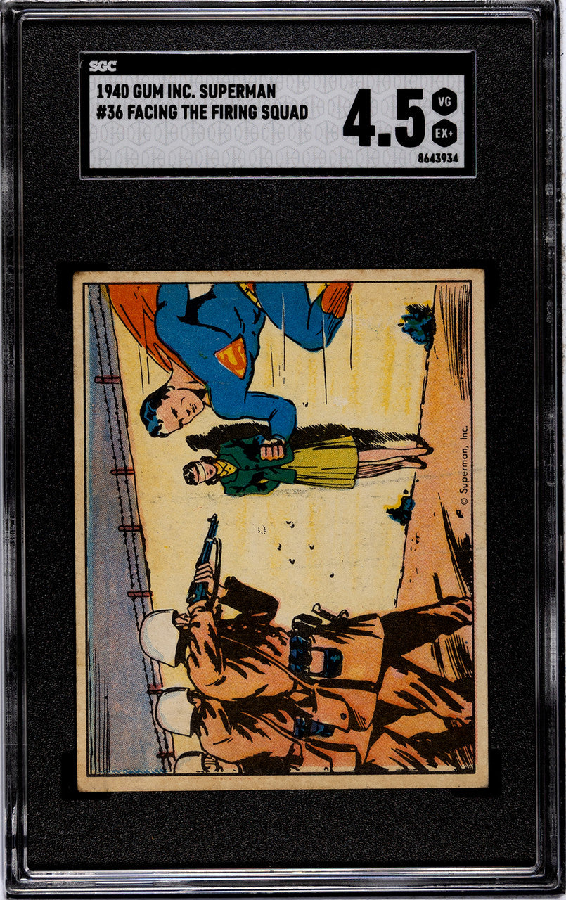 1940 Gum Inc Superman Facing The Firing Squad #36 SGC 4.5