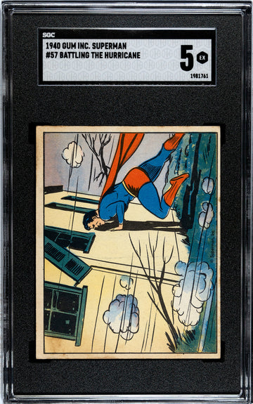1940 Gum Inc Superman Battling The Hurricane #57 SGC 5