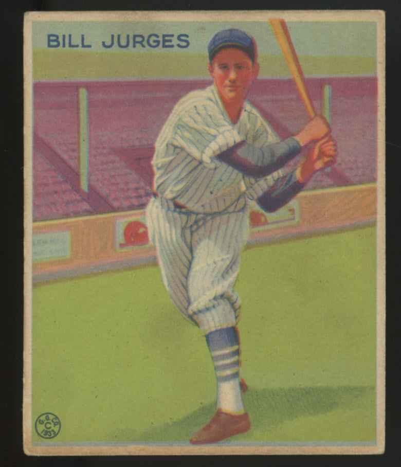 1933 Goudey Bill Jurges #225 VG-EX