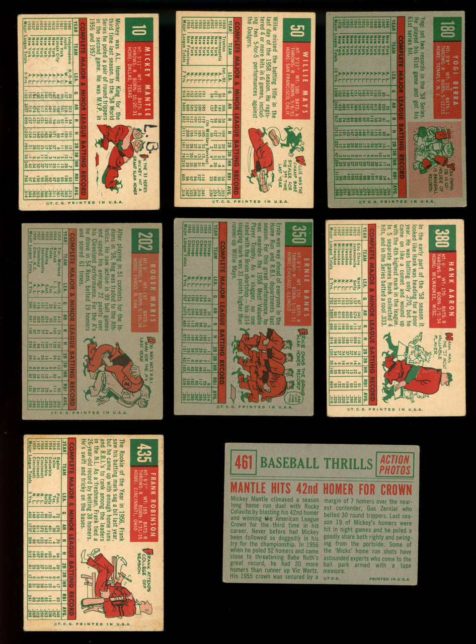 1959 Topps Baseball Complete Set VG (572 Cards)