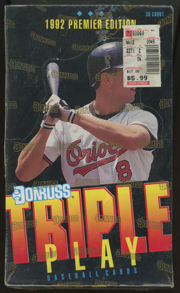 1992 Donruss Baseball Triple Play Premier Edition Wax Box Factory Sealed