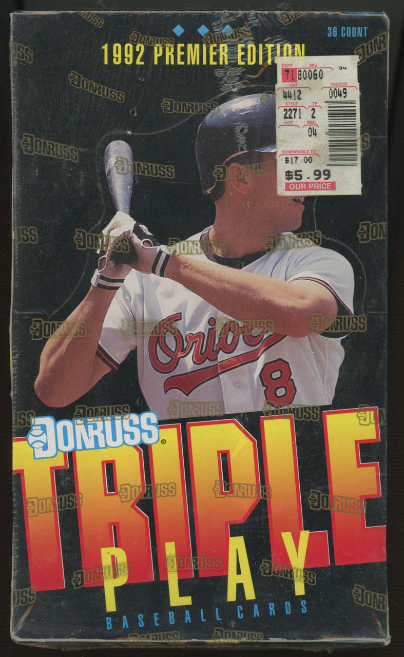 1992 Donruss Baseball Triple Play Premier Edition Wax Box Factory Sealed