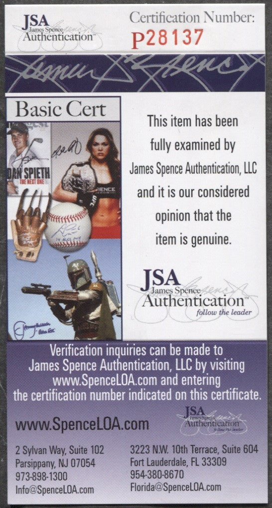 Harmon Killebrew Minnesota Twins Autographed Index Card JSA Certified