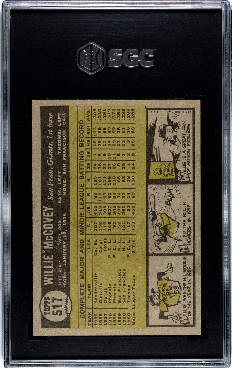 1961 Topps Willie McCovey #517 SGC 5.5