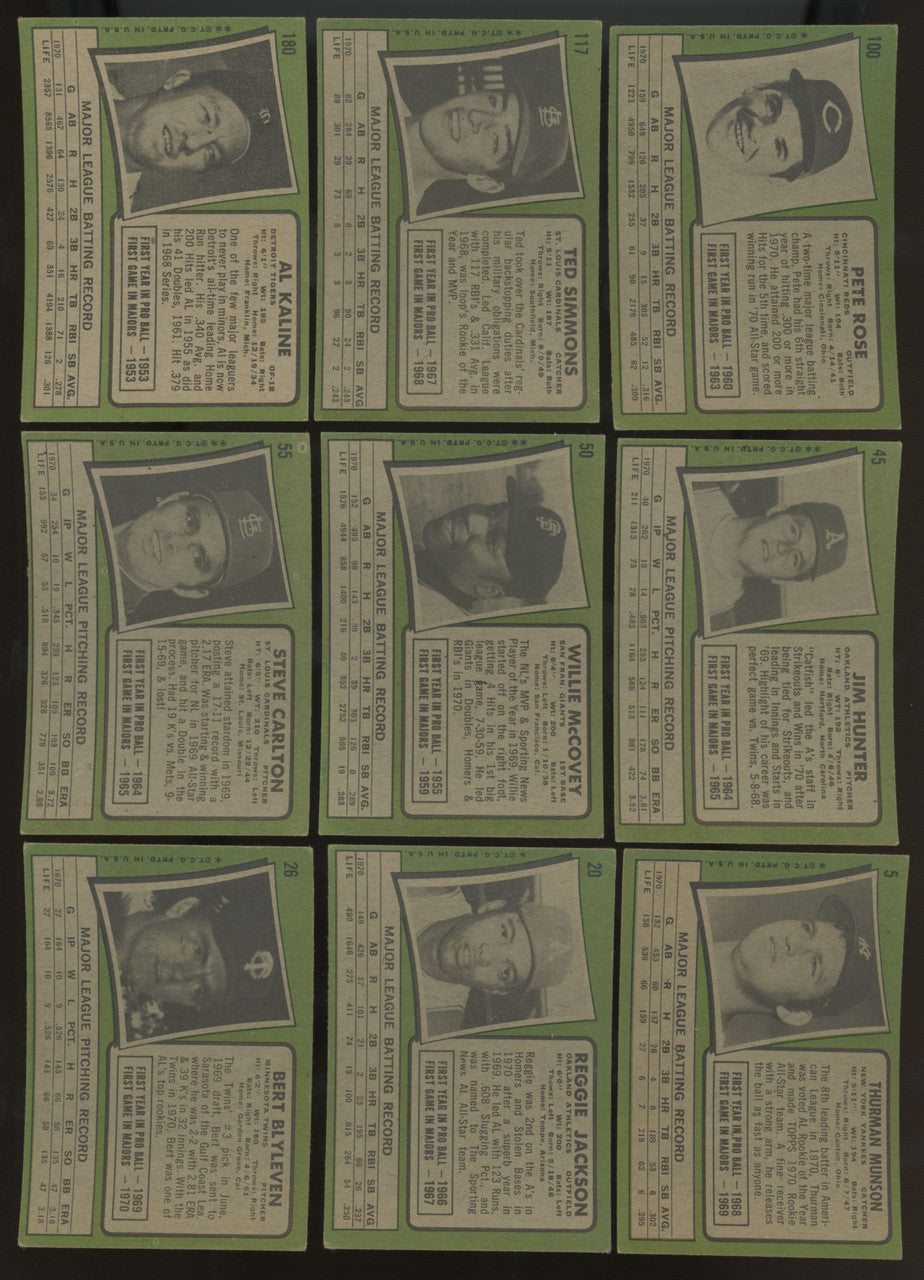 1971 Topps Baseball Series 1-4 Complete Set (523) VG-EX