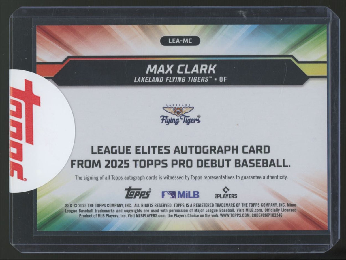 2025 Topps Pro Debut Max Clark Prospect League Elites Auto /50 #LEA-MC