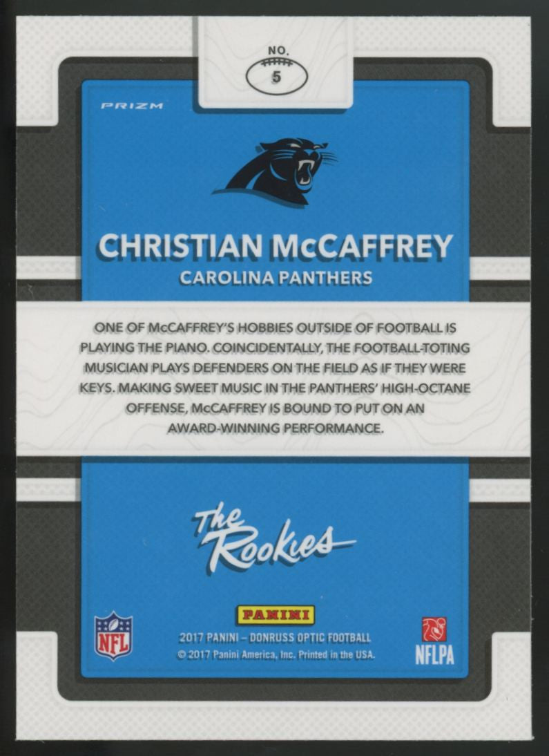 2017 Donruss Optic Christian McCaffrey RC The Rookies Holo #5