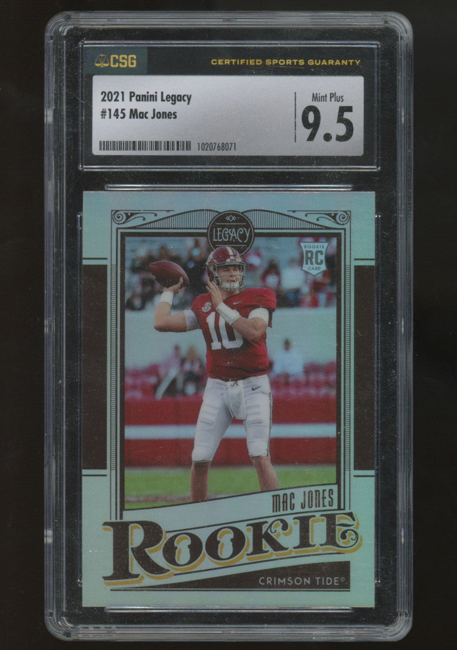 2021 Panini Legacy Mac Jones RC #145 CSG 9.5