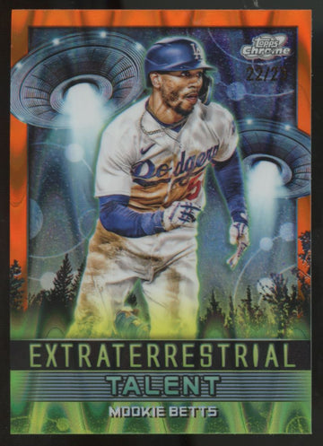 2024 Topps Chrome Cosmic Mookie Betts Extraterrestrial Orange Galactic /25