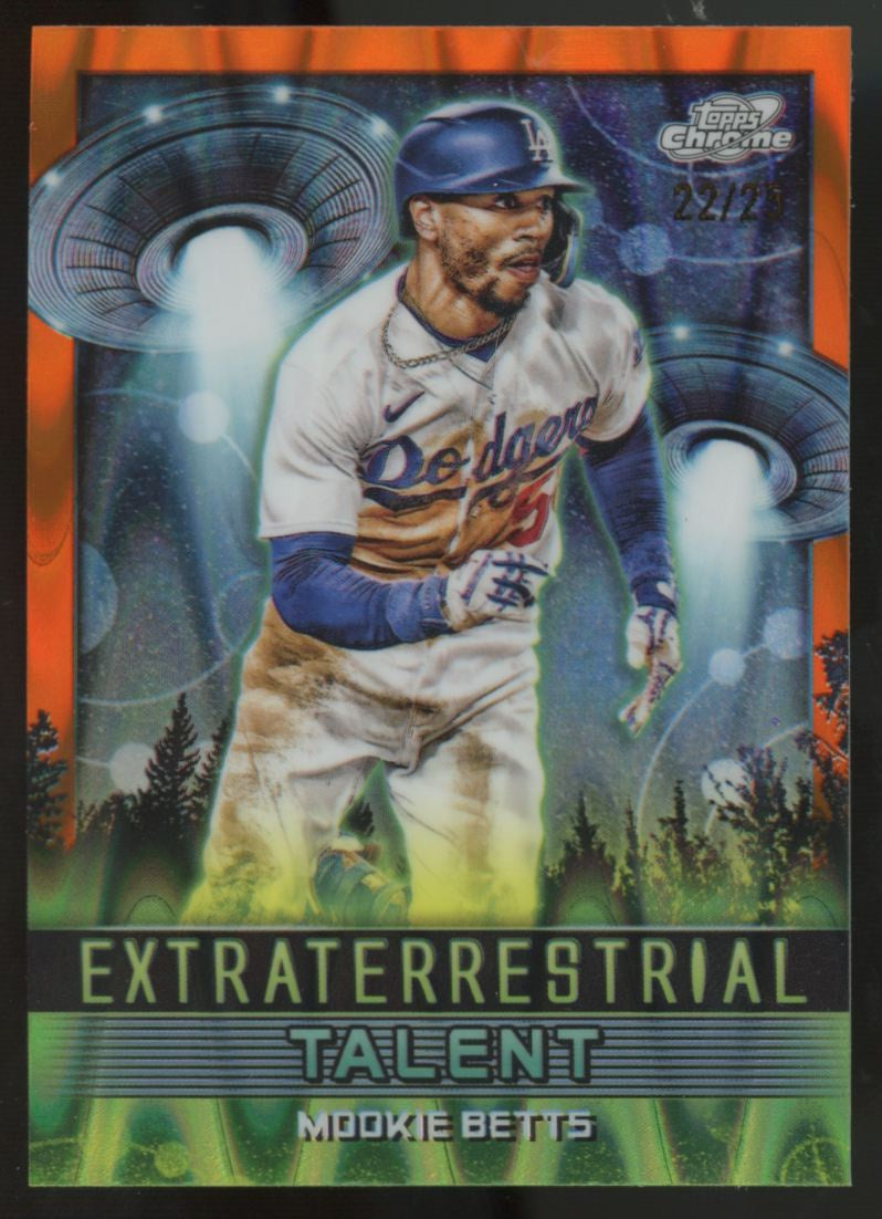 2024 Topps Chrome Cosmic Mookie Betts Extraterrestrial Orange Galactic /25