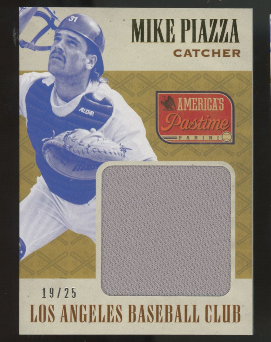 2013 Panini America's Pastime Mike Piazza Jumbo Patch /25 #JS-MP