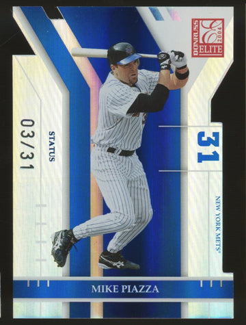 2004 Donruss Elite Mike Piazza Status Blue /31 #124