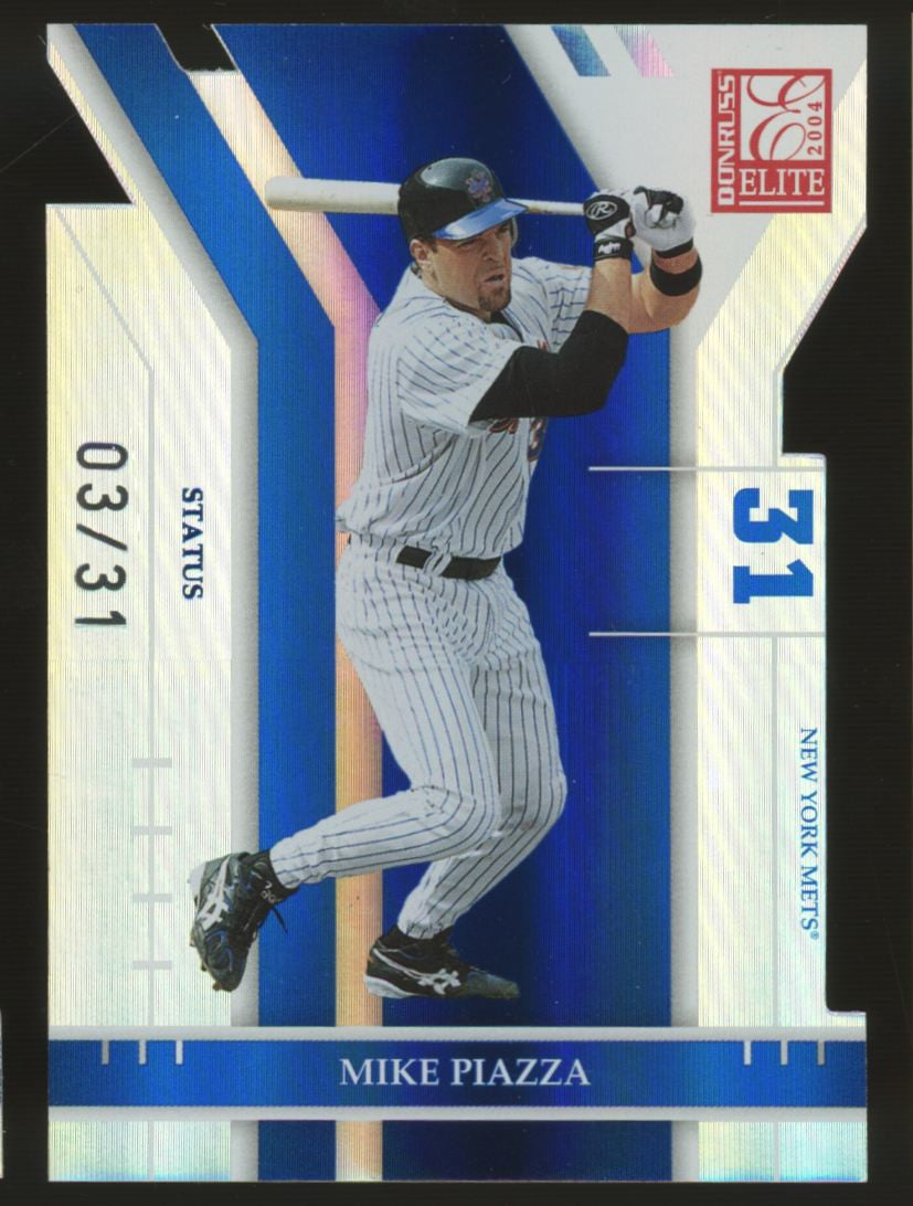 2004 Donruss Elite Mike Piazza Status Blue /31 #124