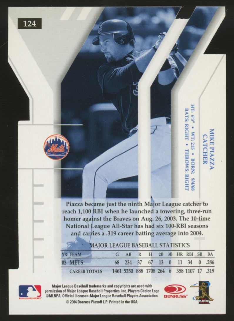 2004 Donruss Elite Mike Piazza Status Blue /31 #124