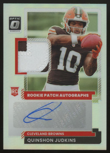 2025 Donruss Optic Quinshon Judkins RC Patch Auto RPA /35 #RPA-QJS