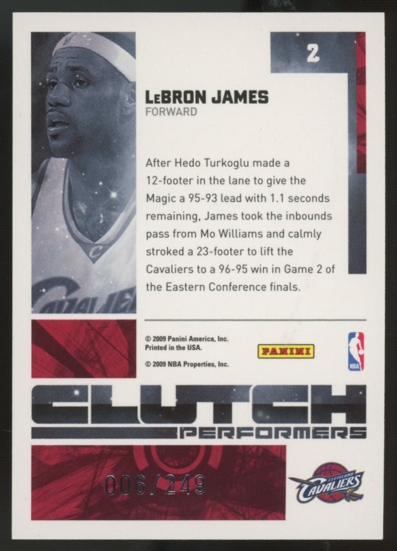 2009-10 Donruss Elite LeBron James Clutch Performers 6/249 #2
