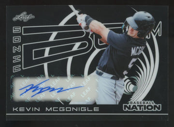 2025 Leaf Baseball Nation Kevin McGonigle Black Sonic Boom Auto /15 #S-KMG
