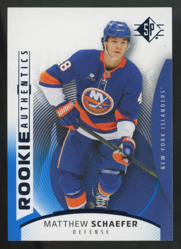 2025-26 Upper Deck SP Matthew Schaefer RC Blue Authentics #111