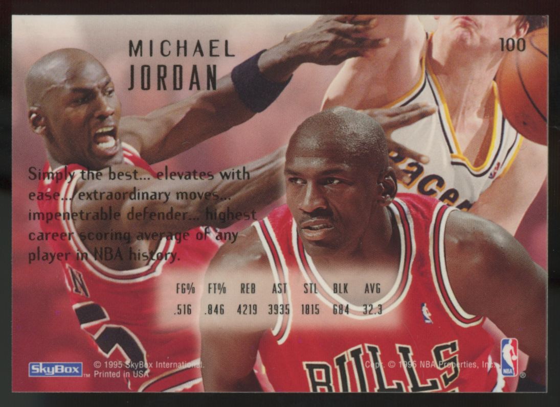 1994-95 SkyBox Emotion Michael Jordan #100 "A"