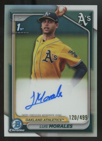 2024 Bowman Chrome Luis Morales 1st Prospect Auto Refractor /499 #CPA-LM