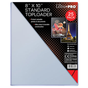 Ultra Pro 8" x 10" Standard Toploader 25 Pack