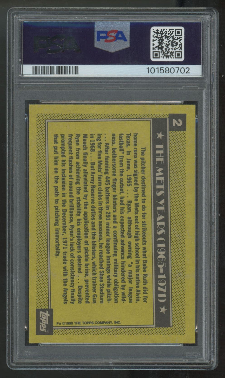 1990 Topps Nolan Ryan Mets #2 PSA 10