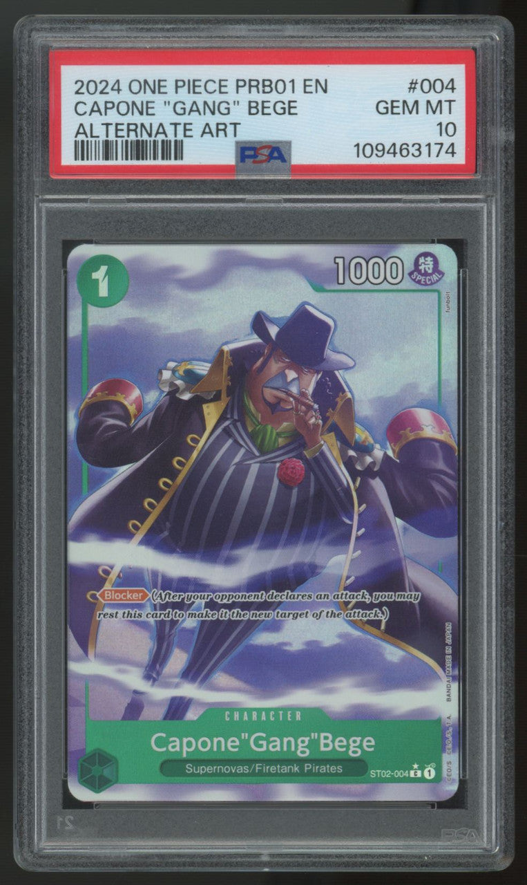 2024 One Piece Capone "Gang" Bege PRB01 Alt Art #004 PSA 10