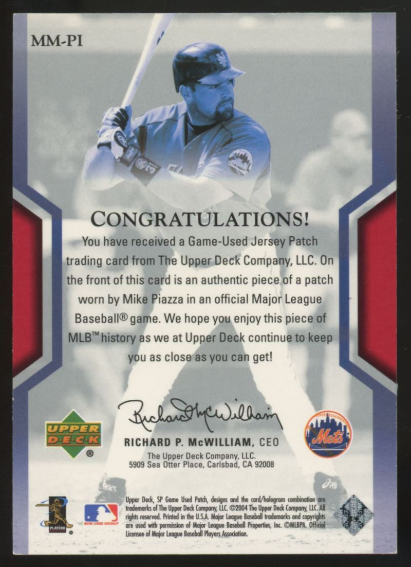 2004 SP Game Used Mike Piazza MLB Masters Patch /31 #MM-PI