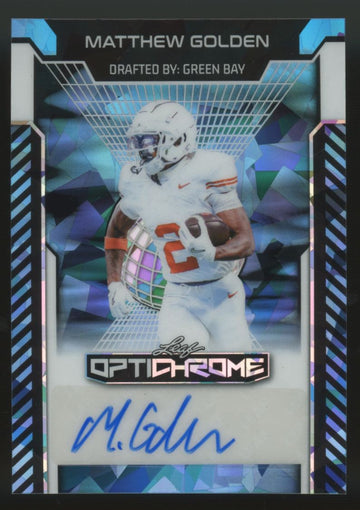 2025 Leaf Optichrome Matthew Golden RC Cracked Ice Auto /7 #BA-MG1