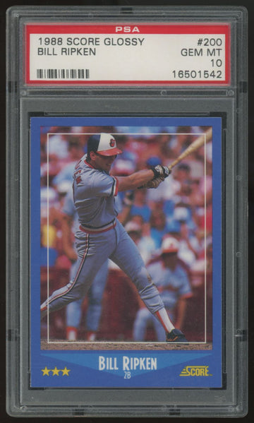 1988 Score Glossy Bill Ripken RC #200 PSA 10