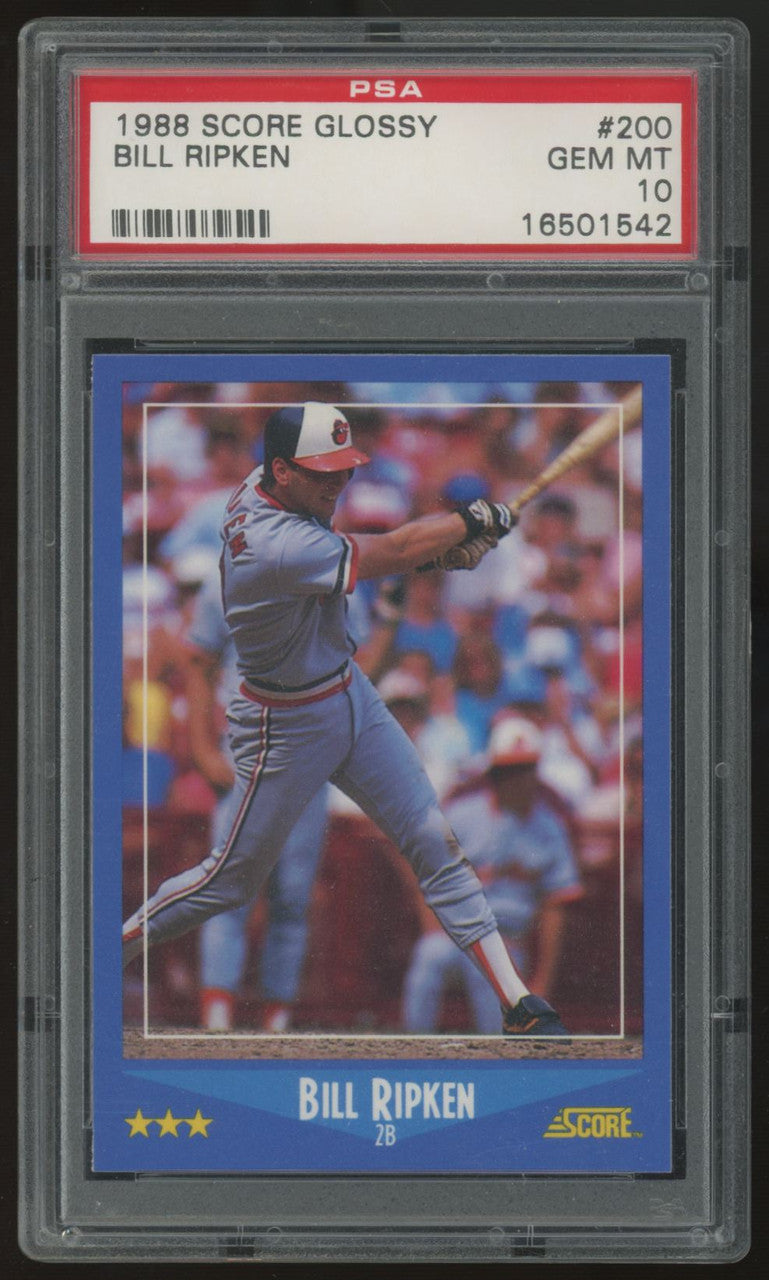 1988 Score Glossy Bill Ripken RC #200 PSA 10
