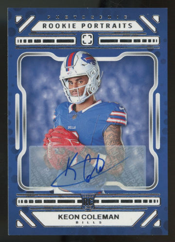 2024 Panini Photogenic Keon Coleman RC Portraits Auto #161