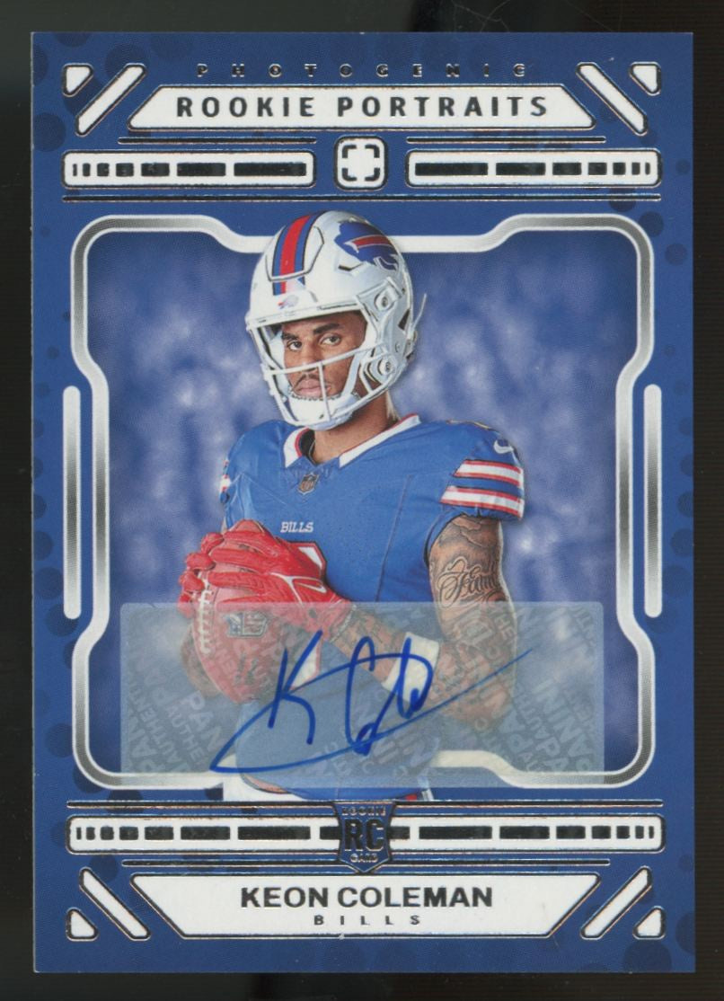 2024 Panini Photogenic Keon Coleman RC Portraits Auto #161