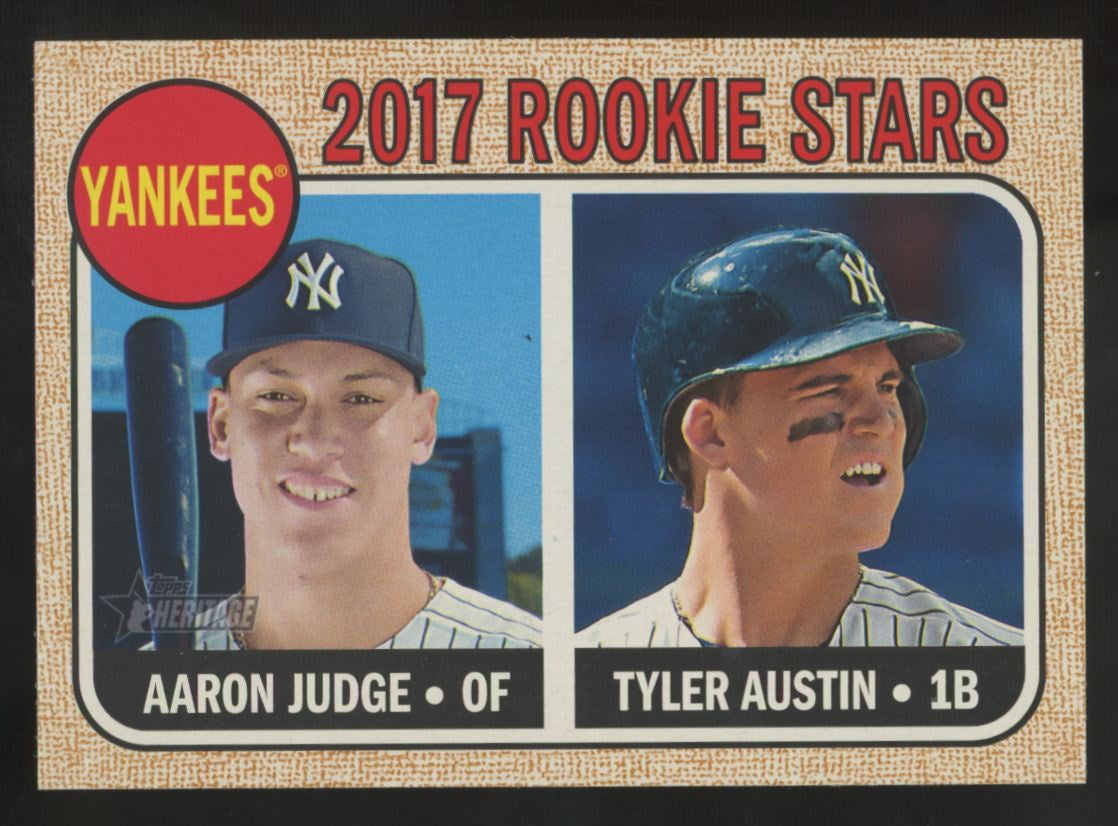 2017 Topps Heritage Aaron Judge/Tyler Austin RC Rookie Stars #214
