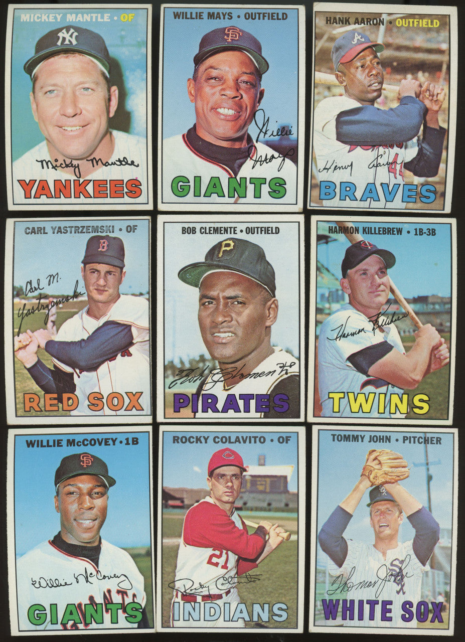 1967 Topps Baseball Complete Set Only Missing Seaver 608/609 Overall VG-EX