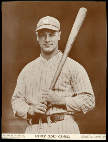 1936 M114 Lou Gehrig Baseball Magazine Supplement Trimmed