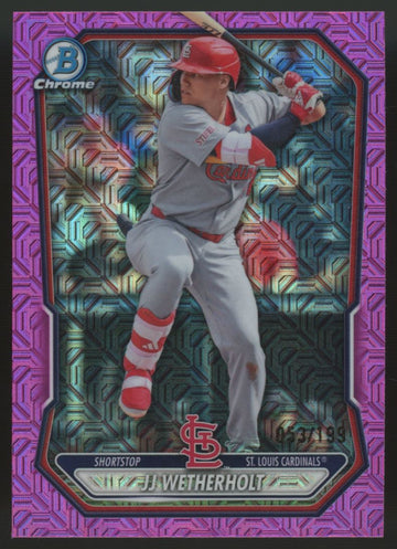 2026 Bowman Chrome JJ Wetherholt Pink Mojo Refractor /199 #BCP-115