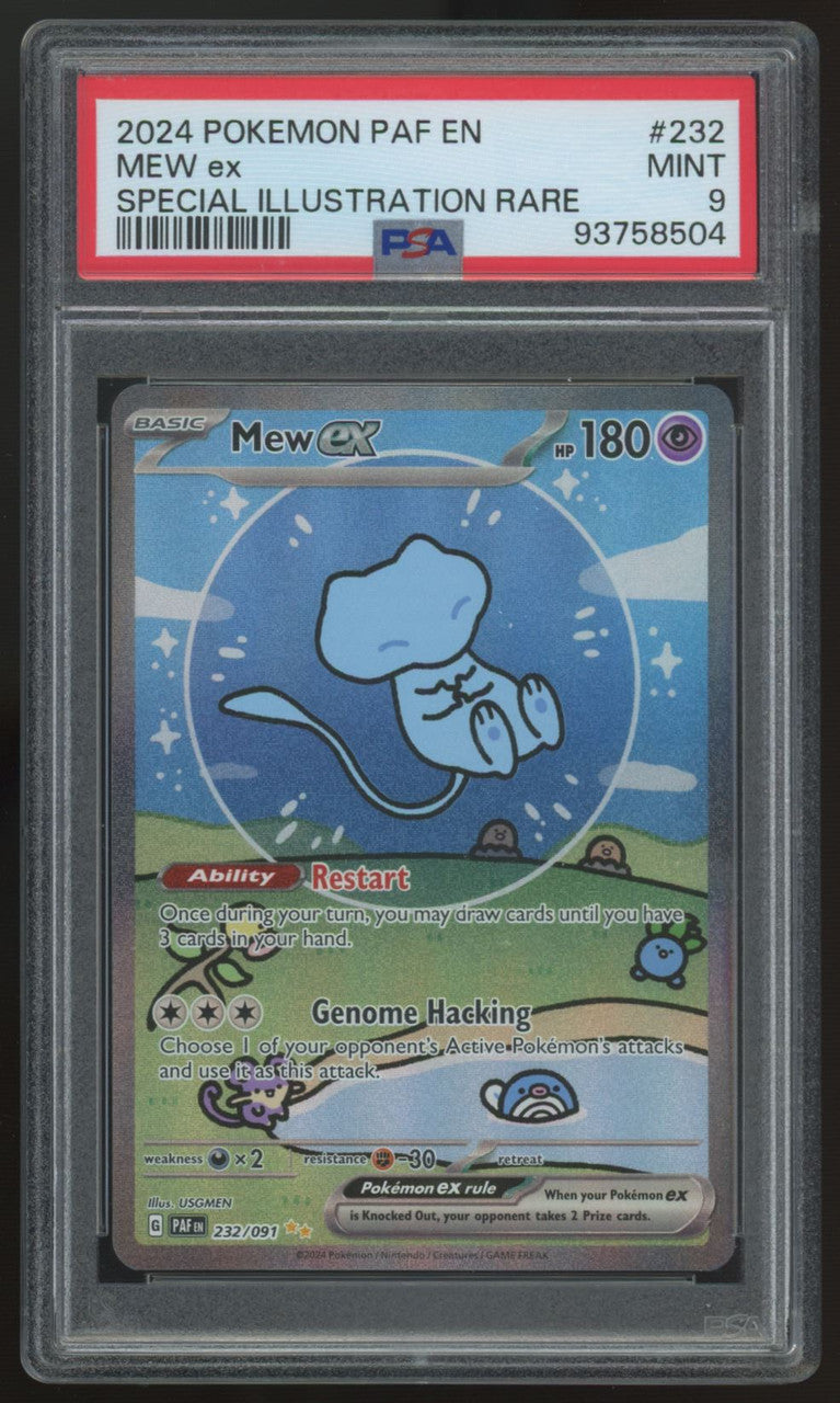 2024 Pokemon Mew ex Paldean Fates Special Illustration Rare #232 PSA 9