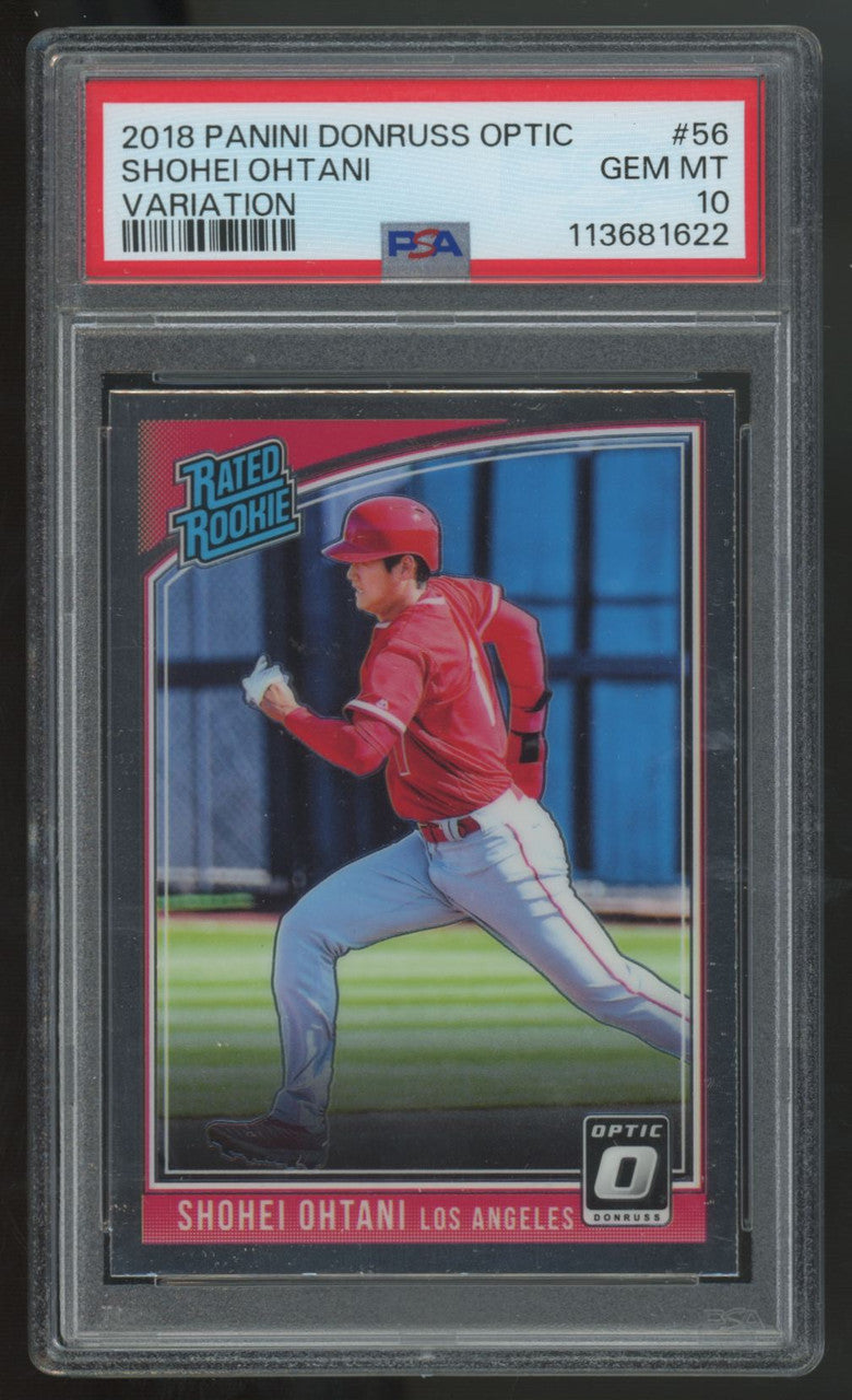 2018 Panini Donruss Optic Shohei Ohtani RC Rated Rookie Variation #56 PSA 10