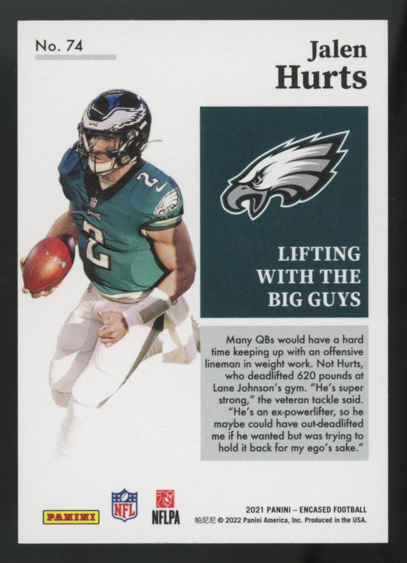 2021 Panini Encased Jalen Hurts Ruby /15 #74