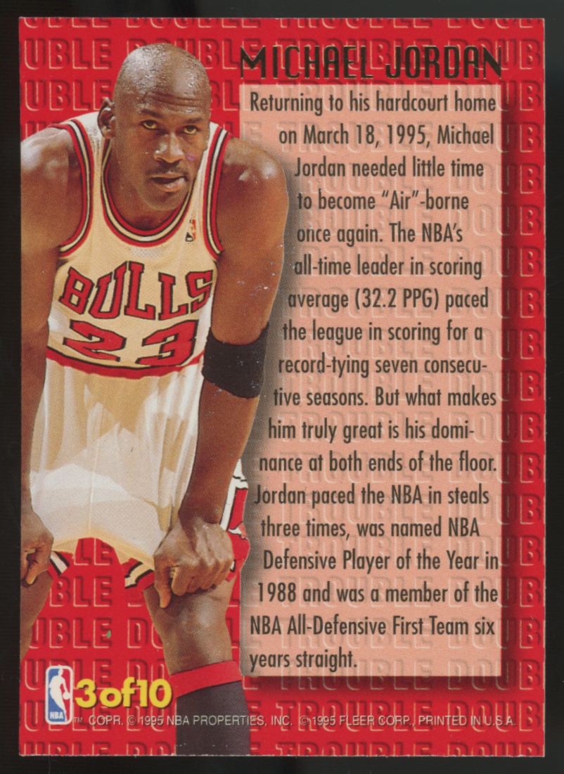 1995-96 Fleer Ultra Michael Jordan Double Trouble #3